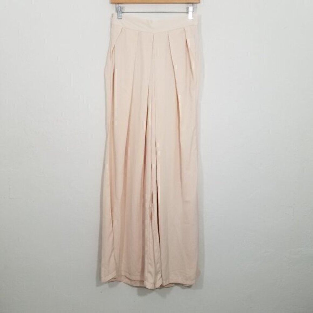 Nasty Gal Wide Leg Pants in Light Blush